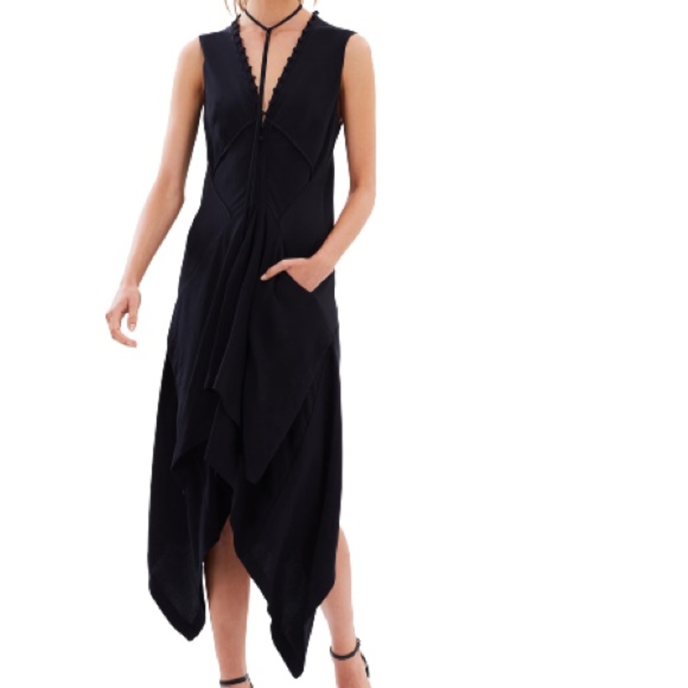 KitX Elucidate Puzzle Asymmetrical Maxi Dress | Black | Size Small